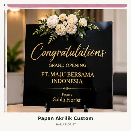 Papan Bunga Akrilik Way Halim